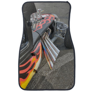 Hotrod sports car floor mat