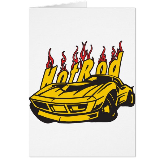 Hotrod Vette Flames Cards (Front)