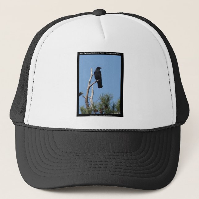 Hots Springs National Park, AR - American Crow Trucker Hat (Front)