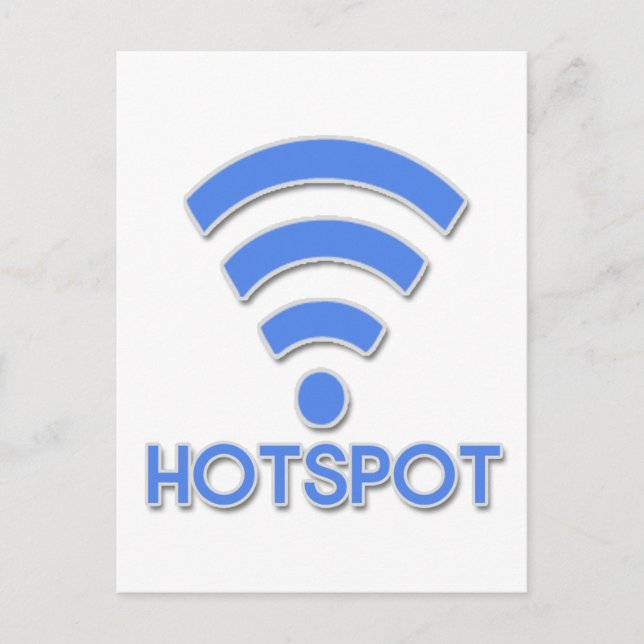 Hotspot Wifi Person Postcard (Front)