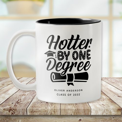 Hotter By One Degree Class of 2024 Graduate Two_Tone Coffee Mug
