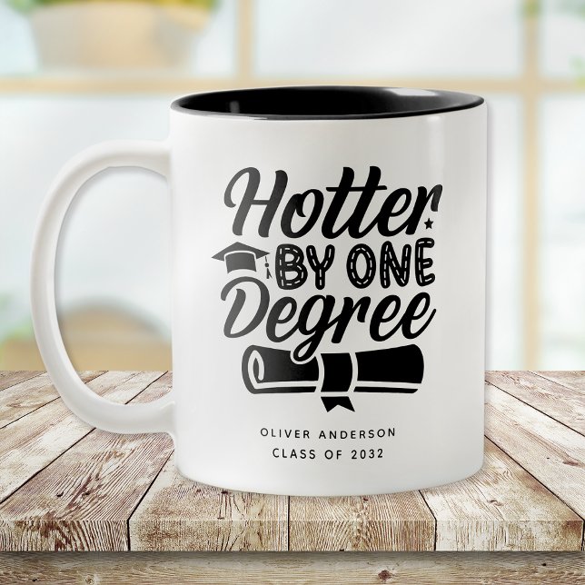 Hotter By One Degree Class of 2024 Graduate Two-Tone Coffee Mug (Creator Uploaded)
