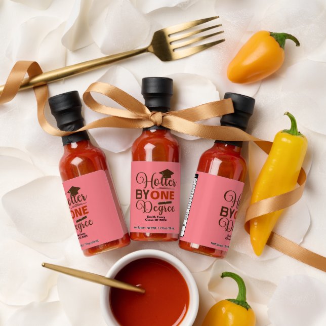 Hotter By One Degree Graduation Hot Sauces (Wedding)