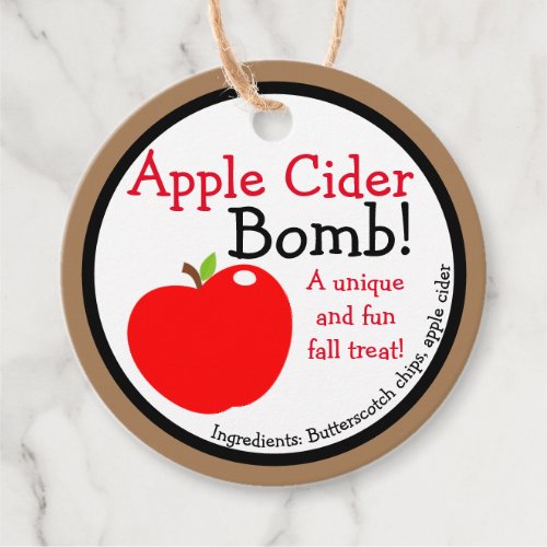 Hottest Fall Drink  Apple Cider Bomb Tags