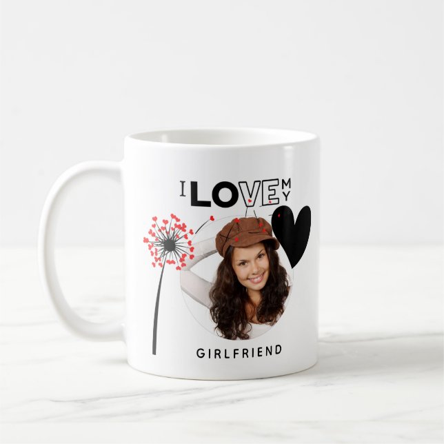 HOTTEST Girlfriend Alert! Photo I Love My GF Award Coffee Mug (Left)