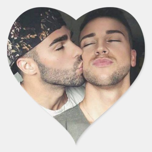 Hottest Hunks on the Planet KiSS Heart Sticker