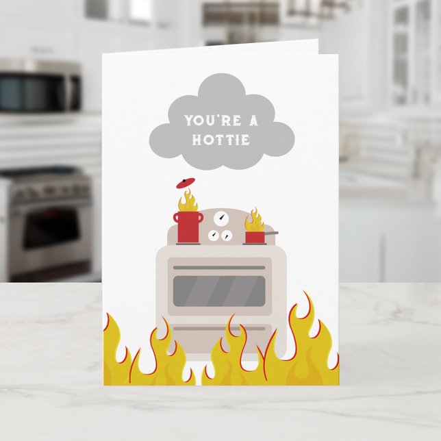 Hottie Kitchen Fire Flames Card (Creator Uploaded)
