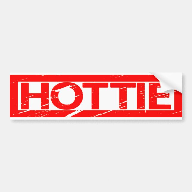 Hottie Stamp Bumper Sticker (Front)
