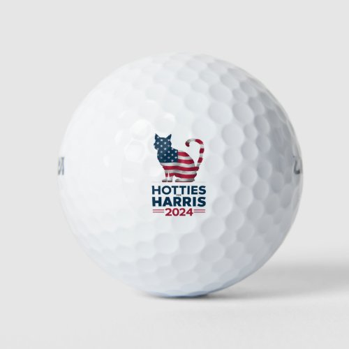 Hotties For Harris 2024 Cat Ladies Kamala Harris Golf Balls