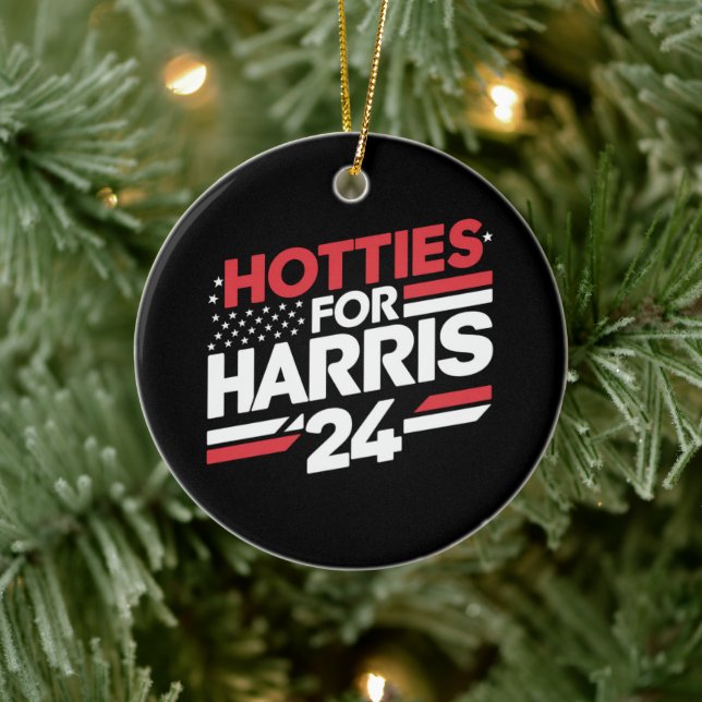 Hotties For Harris 24 Ceramic Ornament (Tree)