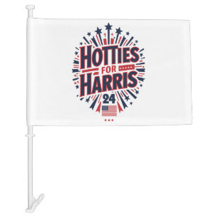 Hotties for Harris Car Flag