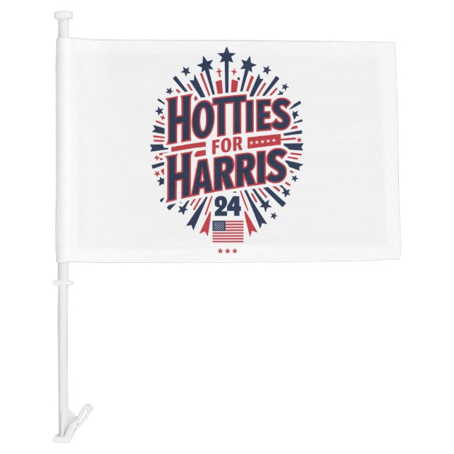 Hotties for Harris Car Flag (Front)