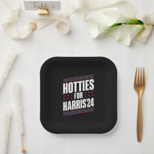 Hotties For Kamala Harris 2024 Paper Plates