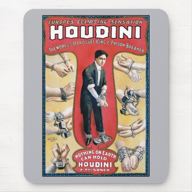 Houdini Handcuff King Mouse Pad (Front)