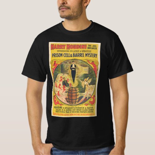 Houdini Prison Cell Escape Magic Poster T_Shirt