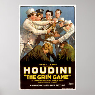 Houdini: The Grim Game (1919) Vintage Still Poster