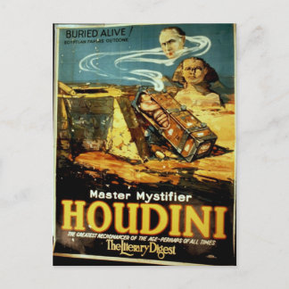 Houdini, 'the Literary Digest' Vintage Theater Postcard