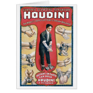 Houdini ~ Vintage Handcuff Escape Artist Cards