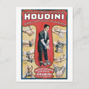 Houdini Magician Kellar Vintage Show Posters CC1086 Postcards Pack 24 cards