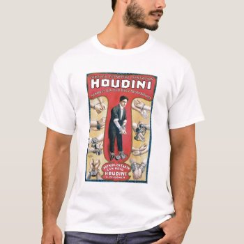 Houdini ~ Vintage Handcuff Escape Artist T-shirt by fotoshoppe at Zazzle