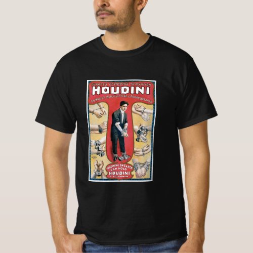 Houdini  Vintage Handcuff Escape Artist T_Shirt