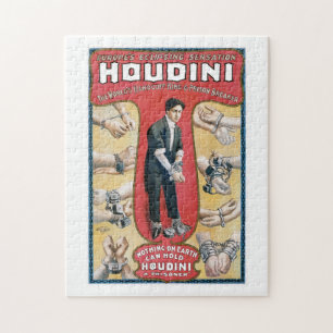 Houdini ~ Vintage Handcuff Escape Jigsaw Puzzle