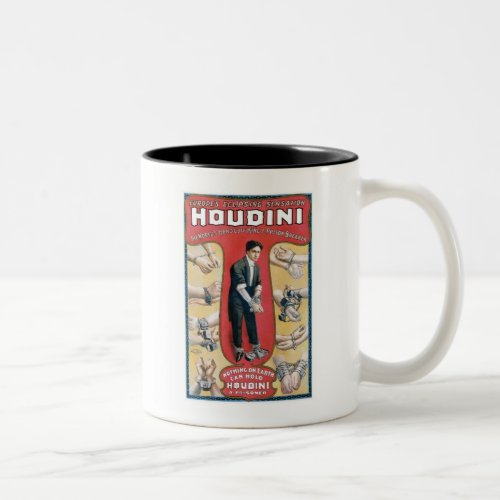 Houdini Vintage Magic Two_Tone Coffee Mug