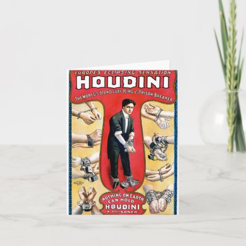 Houdini Vintage Magician Card