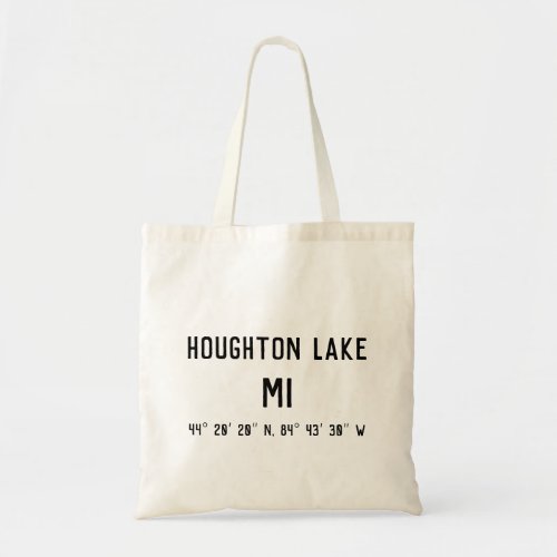 HOUGHTON LAKE MI TOTE BAG