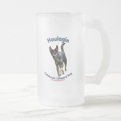 Houlagin Catahoula Dog Frosted Glass Beer Mug
