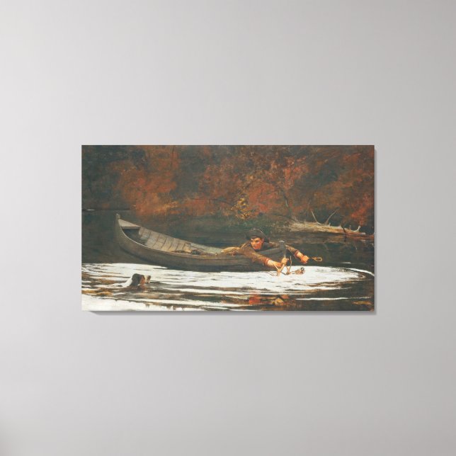 Hound and Hunter, 1892 (oil on canvas) Canvas Print (Front)