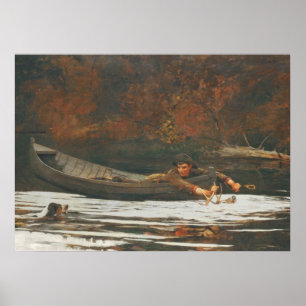 Hound and Hunter, 1892 (oil on canvas) Poster