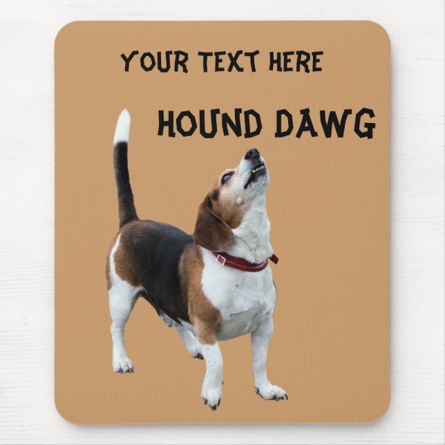 Hound Dawg Beagle Funny Dog Mousepad (Front)