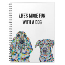 Hound Dog and Labrador Notebook 6.5" x 8.75"