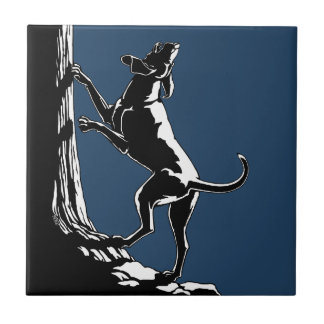 Hound Dog Art Ceramic Tile Hunting Dog Decor