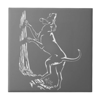 Hound Dog Art Ceramic Tile Hunting Dog Decor
