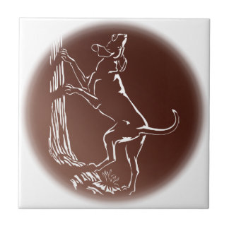 Hound Dog Art Ceramic Tile Hunting Dog Decor