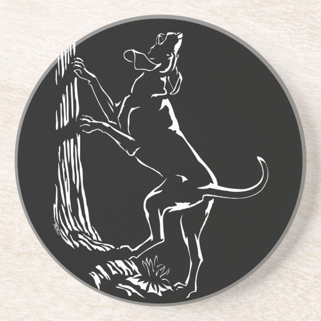 Hound Dog Art Drink Coasters Hunting Dog Coasters (Front)