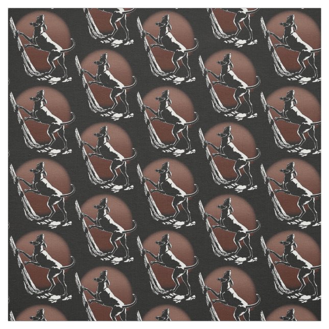 Hound Dog Art Fabric Fabric Hunting Dog Pattern (Swatch)