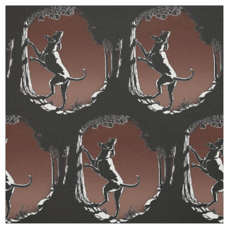 Hound Dog Art Fabric Fabric Hunting Dog Pattern