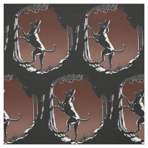 Hound Dog Art Fabric Fabric Hunting Dog Pattern