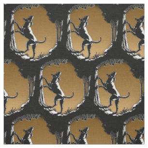Hound Dog Art Fabric Fabric Hunting Dog Pattern