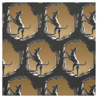 Hound Dog Art Fabric Fabric Hunting Dog Pattern
