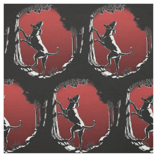 Hound Dog Art Fabric Fabric Hunting Dog Pattern