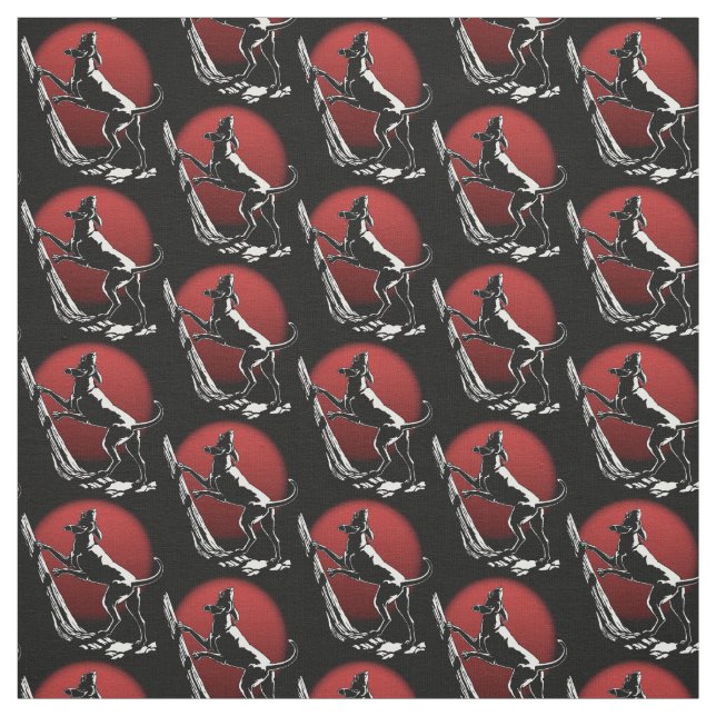 Hound Dog Art Fabric Fabric Hunting Dog Pattern (Swatch)