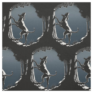 Hound Dog Art Fabric Fabric Hunting Dog Pattern