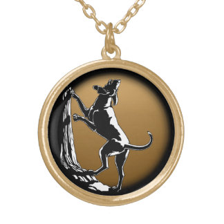 Hound Dog Art Necklace Hunting Dog Jewelry Gifts