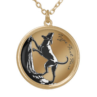 Hound Dog Art Necklace Hunting Dog Jewelry Gifts