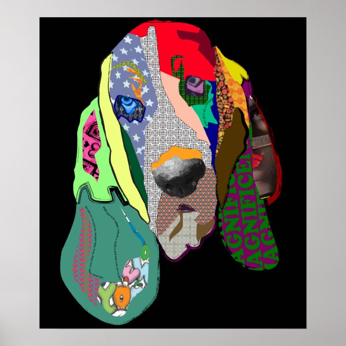 Hound Dog Art Poster $26.95