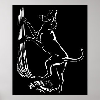 Hound Dog Art Poster Cool Hunting Dog Art Prints